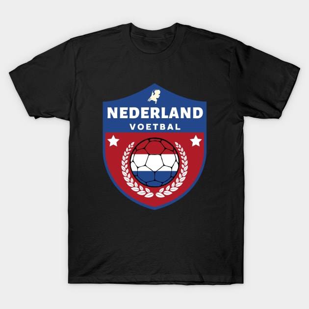 Nederland Voetbal T-Shirt by footballomatic